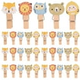 thumbnail image 4 of EeaseCA 100PCS Forest Animals Wood Craft Clips with Twine Photo Clips Clothespin for Hanging Picture, 4 of 8