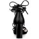 thumbnail image 4 of Sandalias de tacón grueso con tiras y cordones para mujer Negro 39, 4 of 6