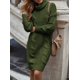 thumbnail image 5 of Vestido de punto de cuello alto para mujer, Jersey informal de manga larga, liso, elegante, cálido y holgado, para invierno, 5 of 7