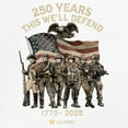 thumbnail image 3 of US Army 250 Years Men's V-Neck T-shirt American Military Veteran DD214 Patriotic, 3 of 7