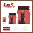 thumbnail image 3 of Rocae Cute Black Kitten Cartoon Print Christmas Drawstring Linen Gift Bag with Drawstrings Treat Bag Goody Present Bags for Christmas Party Favor, 3 of 8