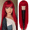 Red straight, variant on Red Straight Wig with Bangs - 24 Inch Heat Resistant Synthetic Hair for Women, Natural Look for Party & Cosplay