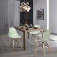 thumbnail image 3 of Leejay Green Dining Chairs with Wood Legs for Kitchen Living Room,Set of 8, 3 of 5