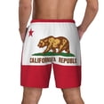 thumbnail image 2 of Mens Swim Trunks California Quick Dry Board Shorts with Compression Liner, 2 of 6