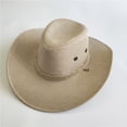 thumbnail image 4 of Men's Panama Sun Hat, Wide Brim Straw Hat for Beach, Outdoor Activities, and Summer Sun Protection, Classic Fedora Style with UPF Rating and Adjustable Fit Beige, 4 of 8