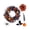Orange, variant on Halloween Decor Outside Pumpkin Face Letter Wreath for Porch Wall Accent Spooky Halloween Decorations Indoor Outdoor Hanging Haunted House Layout Ornament for Front Door