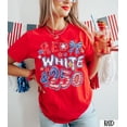 thumbnail image 2 of Red White & 250 Patriotic 4th of July T-Shirt, USA 250th Anniversary Graphic Tee, Unisex Short Sleeve Cotton Shirt, 2 of 6