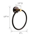 thumbnail image 6 of Design House Kelton Wall Mounted Towel Ring in Matte Black and Satin Gold, 6 of 12