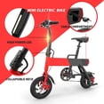 thumbnail image 4 of 350w eBike Motor 37v 12 Inch Padel-Free Foldable Electric Scooter Red, 4 of 4