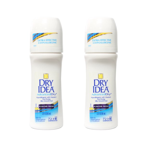 Dry Idea RollOn Antiperspirant And Deodorant, Powder Fresh Scent 3.