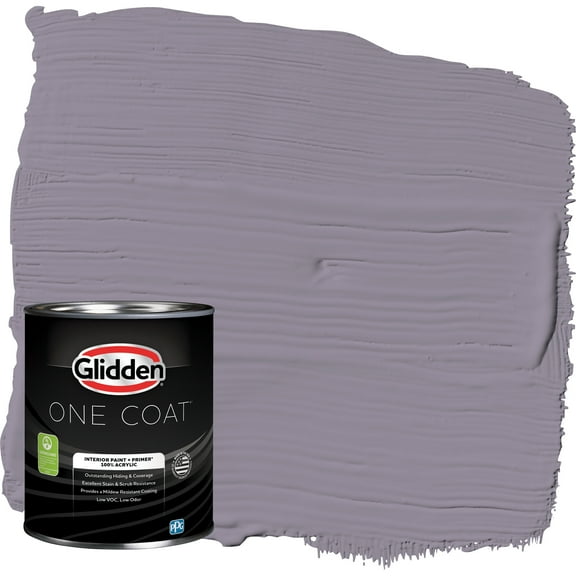 Glidden One Coat Interior Paint and Primer, Tin Lizzie / Purple, 1-Quart, Semi-Gloss