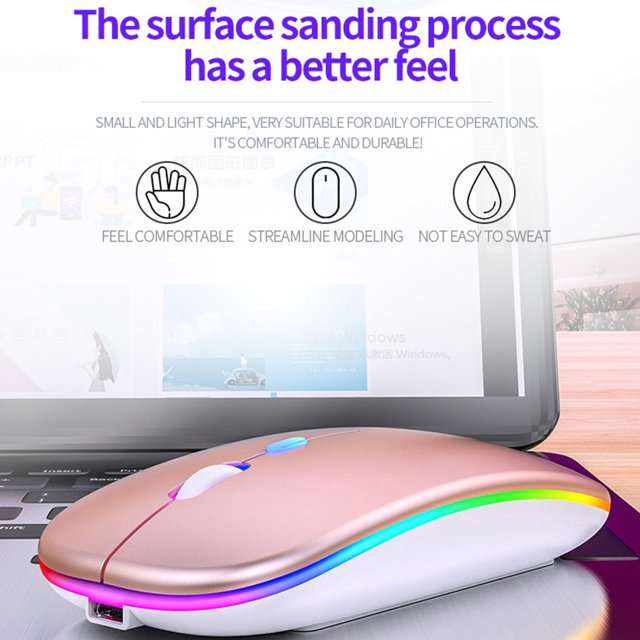 Mouse Plug And Play Portable Silent Rechargeable Illuminated Wireless Office Computer Laptop Mouse ANGGREK Otros
