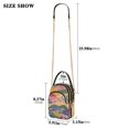 thumbnail image 2 of FORMRS Crossbody Bag for Women Quilted Travel Shoulder Cell Phone Purse with Chain Strap Handbag, Green Floral Wave, 2 of 7