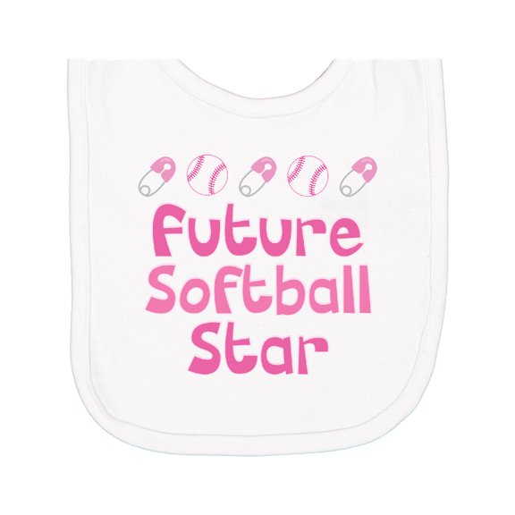 Inktastic Future Softball Star Newborn Bib