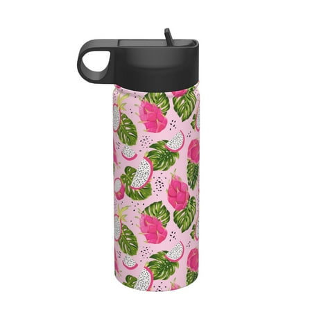 

Matuu Dragon Fruits for 18oz Durable Thermal Cups Keep Drinks Cold & Hot Insulated Coffee Mug with Lid (With Straw)