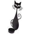 thumbnail image 2 of Candelabro decorativo para el hogar, candelabro decorativo para el hogar, candelabro duradero con forma de gato, candelabro de hierro, diseño aerodinámico, 2 of 12
