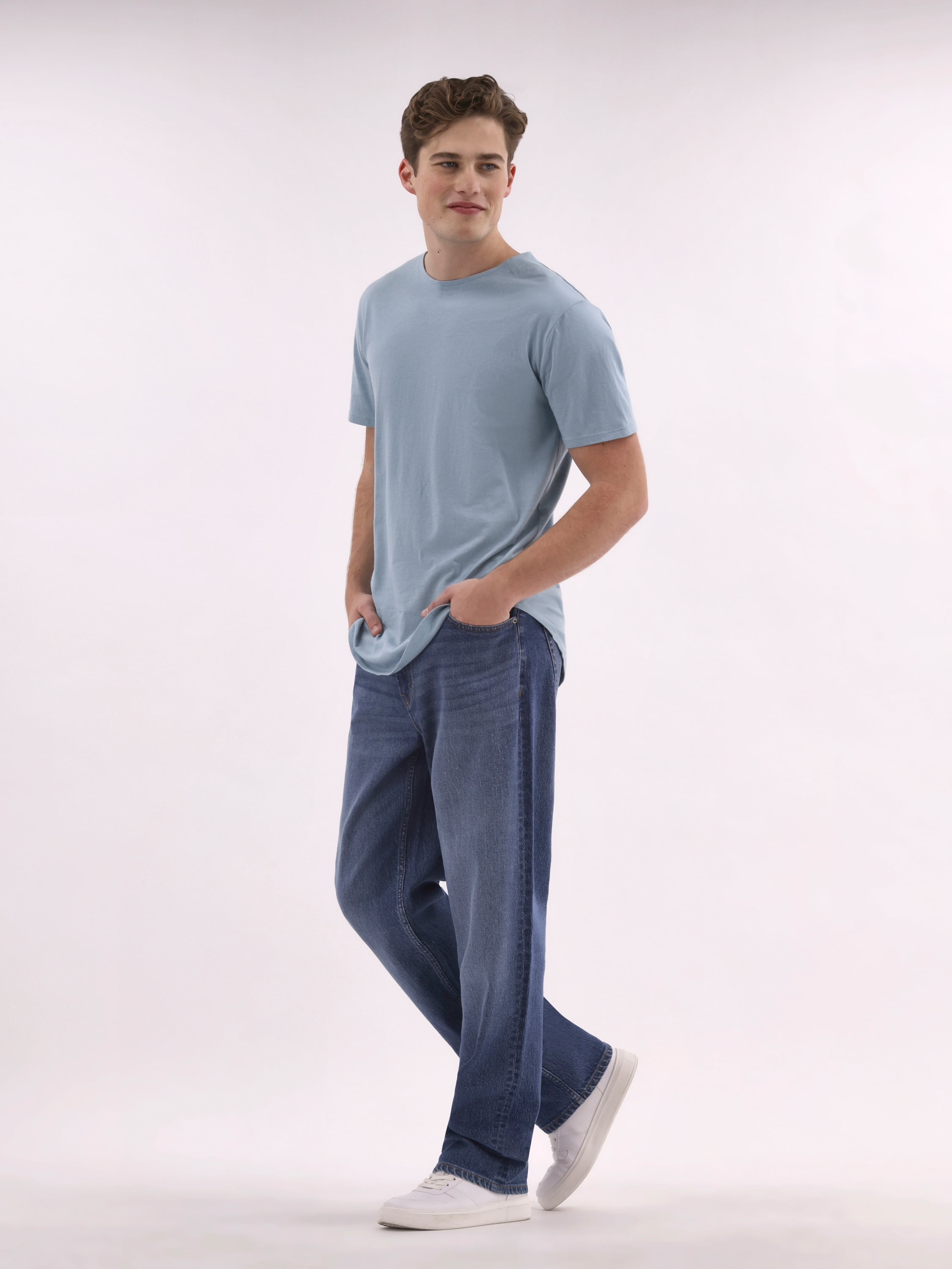 No Boundaries Men's & Big Men's Loose Fit Jeans with Stretch