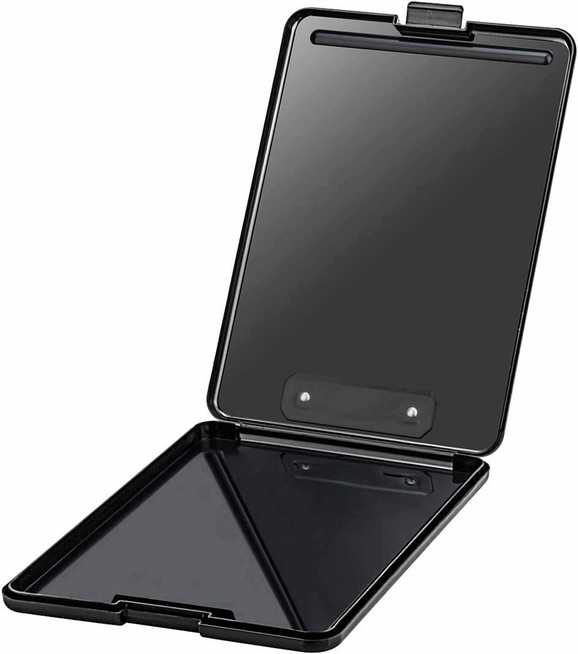 Plastic A4 Form Storage Box Case  Clipboard Bulk Set Suitable For School Utility Industrial Office Personnel Black 12 Pack