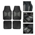 thumbnail image 3 of FH Group Universal Fit 4-Piece Full Set  Floor Mats 2 Tone Gray Black w/ Free Air Freshener, 3 of 9