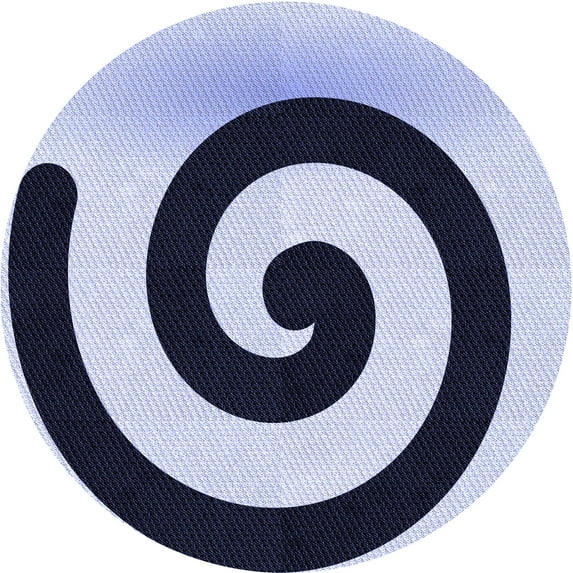 Ahgly Company Machine Washable Indoor Round Transitional Heavenly Blue Area Rugs, 6' Round