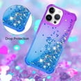 thumbnail image 5 of Case for iPhone 16 Pro Max Case Glitter Liquid Cute Clear Shockproof Back Cover,Soft TPU Phone Case for iPhone 16 Pro Max 6.9 inch Gradient Purple, 5 of 6