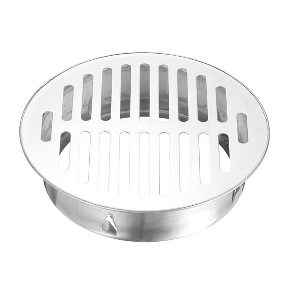 Uxcell Floor Drain Cover, 6.3 inch Stainless Steel Anti Block Drain Cover for Outdoor Bathroom Kitchen, 153 Flat Mouth