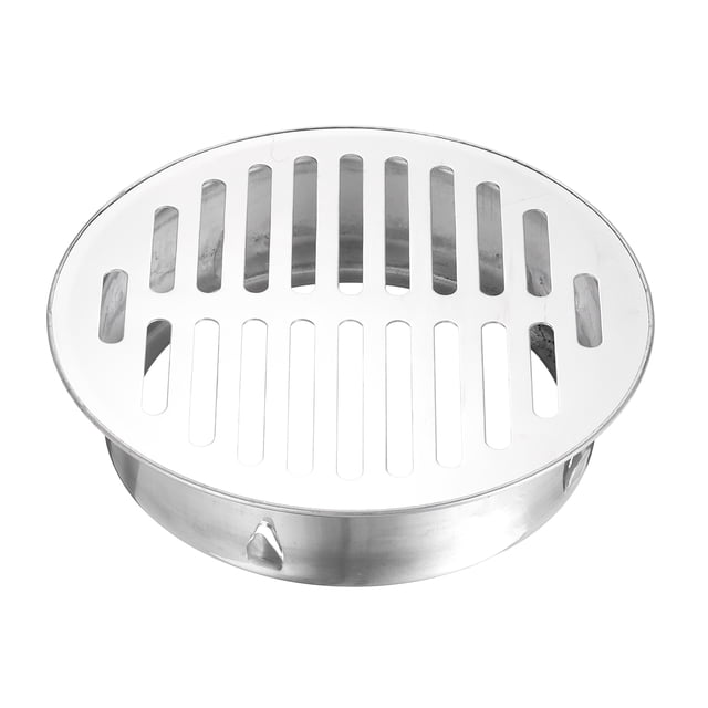 Cubierta de Drenaje de Piso Uxcell, Cubierta de Drenaje Antibloqueo de Acero Inoxidable de 6.3 pulgadas para Baño Exterior Cocina, Boca Plana de 153