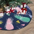 thumbnail image 3 of FMSHPON Pineapple Colors Xmas Christmas Tree Skirt Stand Mat for Holiday Party Decoration Indoor Outdoor 36 inches, 3 of 3