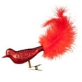 thumbnail image 2 of Northlight Glitter Winged Bird with Tail Clip On Glass Christmas Ornament - 5.5" - Red Orange, 2 of 6
