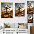 thumbnail image 4 of Designart "Mirage in the Desert II" Floral Floater Framed Canvas Wall Art, 4 of 7