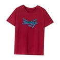 thumbnail image 3 of Camiseta para mujer, camiseta básica de recuerdo de verano para desplazamientos, uso diario, trabajo Rojo, 3 of 7