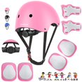 thumbnail image 1 of Set de protección DaCool para niños, casco de bicicleta y monopatín, color rosa, 1 of 7