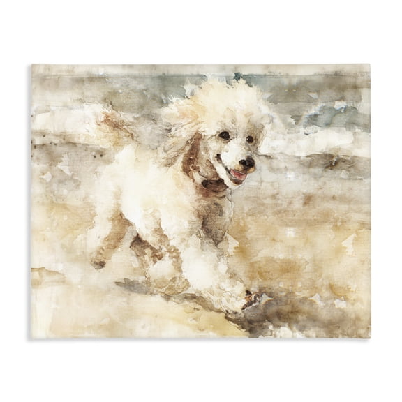 Stupell Industries Coastal Coastal Breeze & Poodle Canvas Art, 20 x 16, by Svetlana Aleynikova