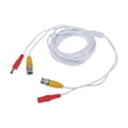 thumbnail image 1 of Cámara de reversa universal de Bargains Únicos, cable de video de cámara de reversa BNC+DC, extensión de cable de cámara de respaldo para monitor y respaldo blanco 5M, 1 of 1