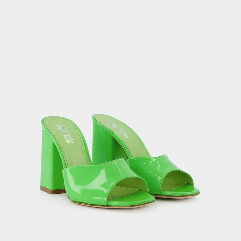 サンダル・ミュール PARIS TEXAS Holly Anja Mules - Paris Texas - Kiwi - Leather Paris Texas Woman Holly Anja Mules - Kiwi - Leather Green