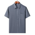 thumbnail image 3 of Shirts for Men Button Down Short Sleeve Shirt with Pocket Summer Casual Work Shirt, 3 of 3