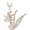 Rose, variant on 14K Yellow Gold Finish Round Cut White Diamond 925 Sterling Silver Diamond Cute Elf Angele With V Initial Letter Pendant Necklace for Women