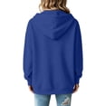 thumbnail image 5 of Hsovts Zip Up Hoodie Women Casual Oversized Sweatshirt Zip Up Hoodies Long Sleeve Y2K Hooded Sweatshirt Fashion Zipper Fall Light Jackets With Pocket, 5 of 6