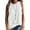 White, variant on Short Sleeved T-Shirt Women Round Neck Vest Sleeveless Solid Color Undershirts Wine Size 2XL