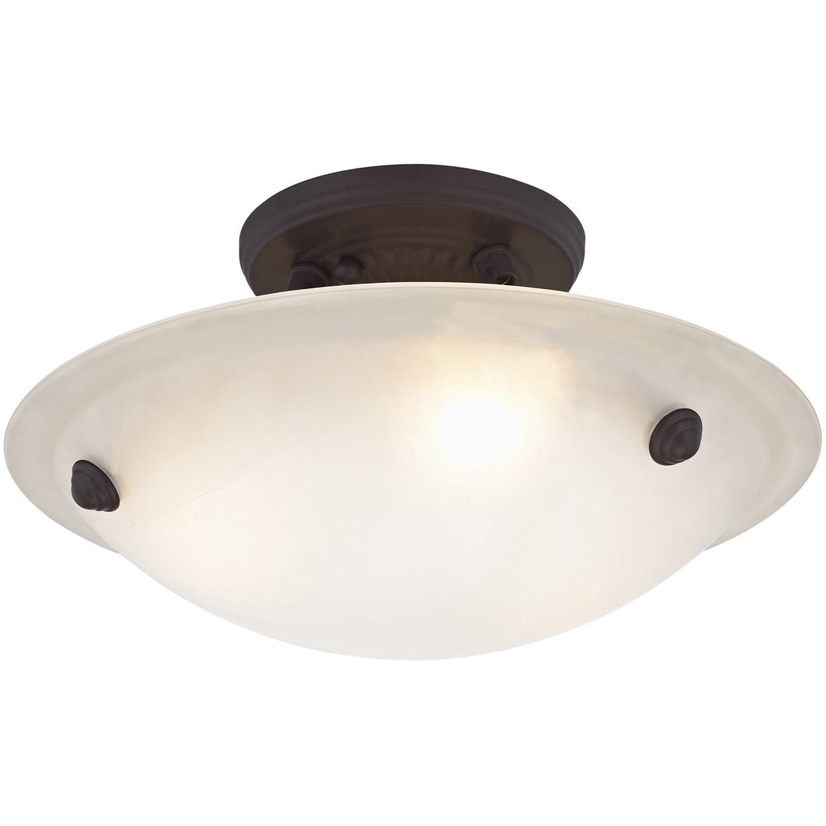 3 Light Bronze Ceiling Light fixture with Honey Alabaster Glass Shade