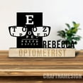 thumbnail image 5 of Craftnamesign Custom Wooden Optometry Desk Name Plate, Optometrist Metal Nameplate, Office Decor, 5 of 5