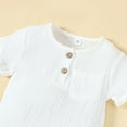 thumbnail image 6 of LNMQLPDBS Baby Boy Summer Clothes 2Pcs Toddler Boys Henley Outfits Casual Soft Pocket Short Sleeve Tops & Elastic Waistband Shorts Sets Infant Clothes, 6 of 9