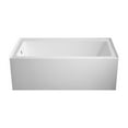 thumbnail image 6 of Vanity Art Acrylic Alcove Bathtub with 3 Side Tiling Flange, 60 x 32 inches Slip Resistant Surface 118-Degree Backrest Shower Tub, Reinforced Fiberglass Left Drain Soaking Tub, 6 of 8