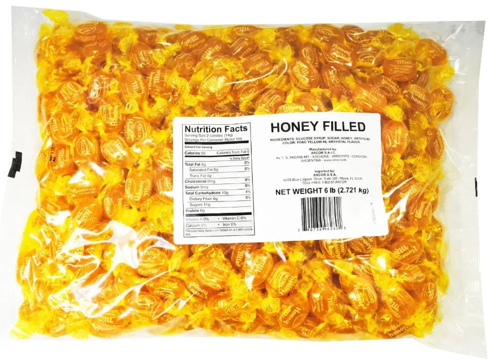 Arcor Honey Filled Candy 6 lb. bag