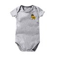 thumbnail image 1 of Gibobby Mameluco polar Mono de verano de manga corta con estampado de béisbol de de animados de Color sólido para niños y niñas de 0 a 24 meses(Gris, 12-18 Meses), 1 of 3