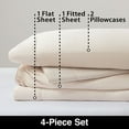thumbnail image 4 of Allswell 300 Thread Count Soft & Silky 4-Piece Viscose from Bamboo Sateen Sheet Set, 4 of 8