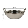 thumbnail image 2 of Trifri Stainless Steel Kadai With Handle Authentic Indian Hammered Design Serving Bowl Dinnerware Karahi Classic Everyday Chefs Utensil, 2 of 6