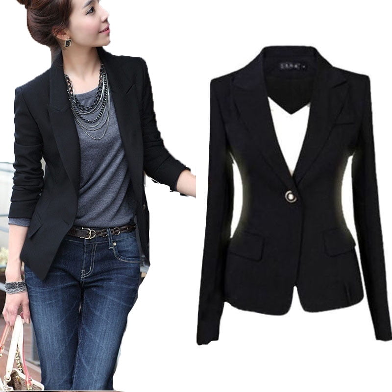 black casual coat
