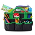 thumbnail image 2 of Organizador de bolsas con asa para profesores, organización de bolsas para manualidades, arte, papel, viajes con asas, almacenamiento de suministros de oficina (negro), 2 of 5