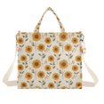 thumbnail image 7 of FORMRS Womens Corduroy Tote Bag Crossbody Shoulder Purse Handbag with Detachable Strap, Beige Sunflower Pattern, 7 of 7